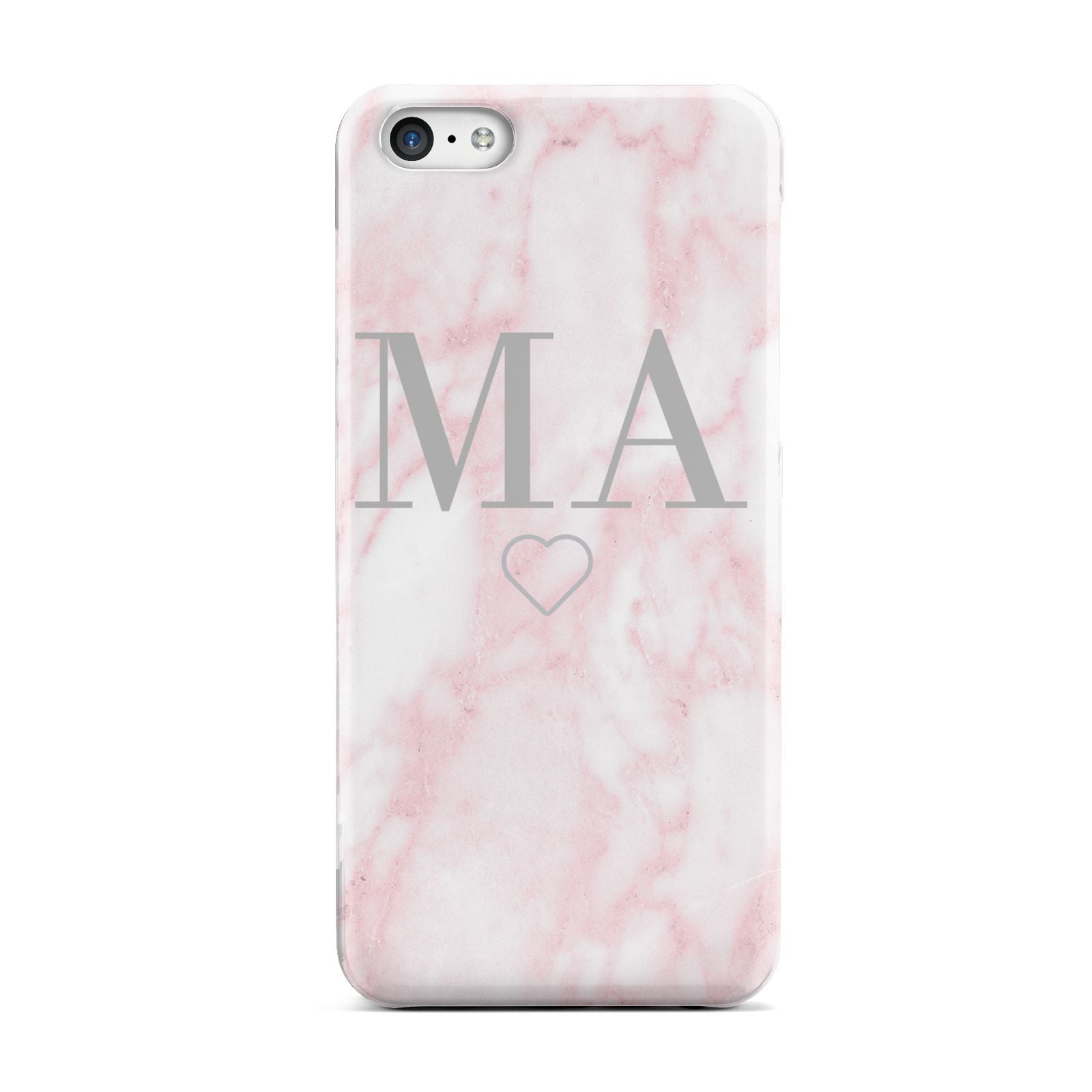 Personalised Blush Marble Initials Apple iPhone 5c Case