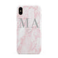 Personalised Blush Marble Initials Apple iPhone Xs Max 3D Tough Case