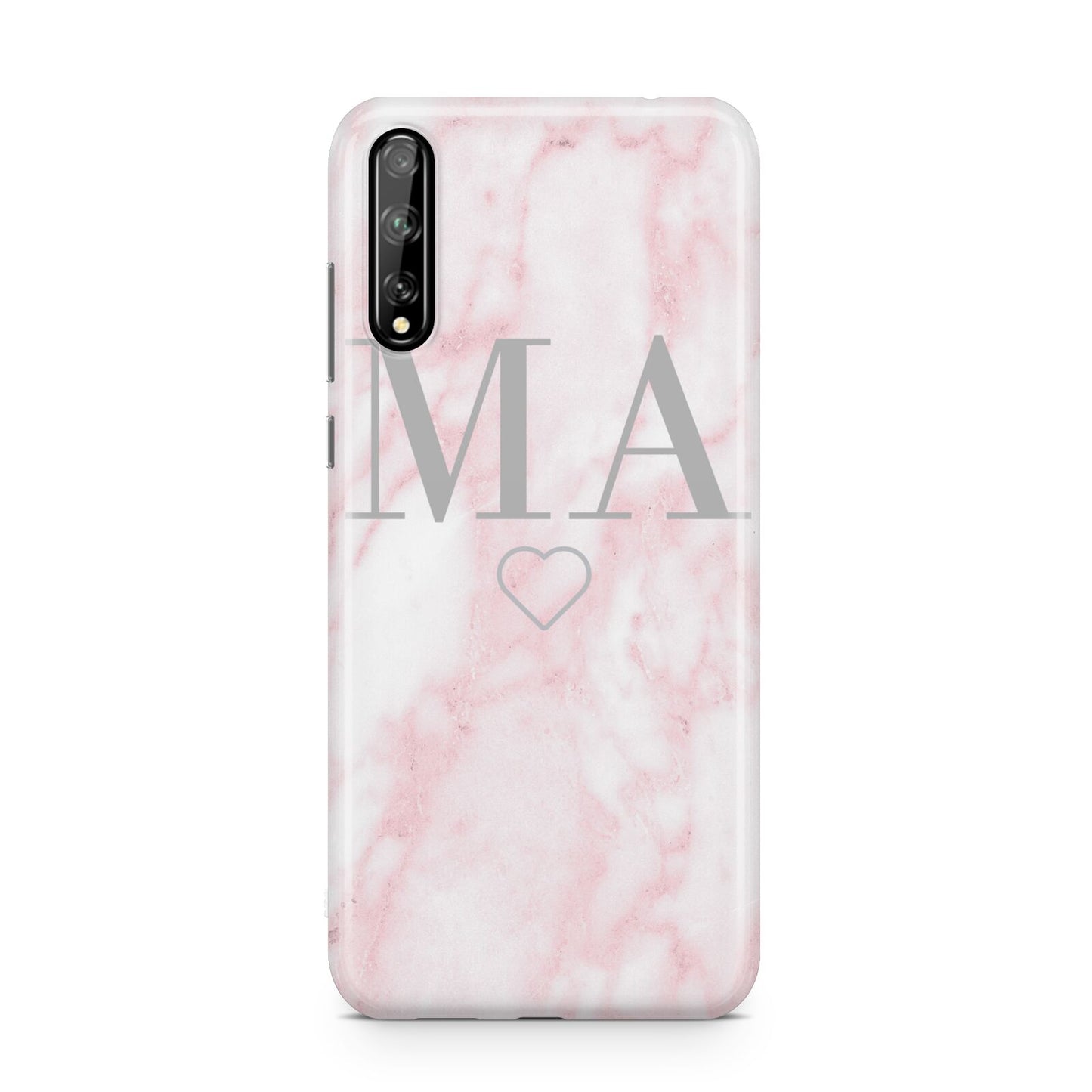 Personalised Blush Marble Initials Huawei Enjoy 10s Phone Case