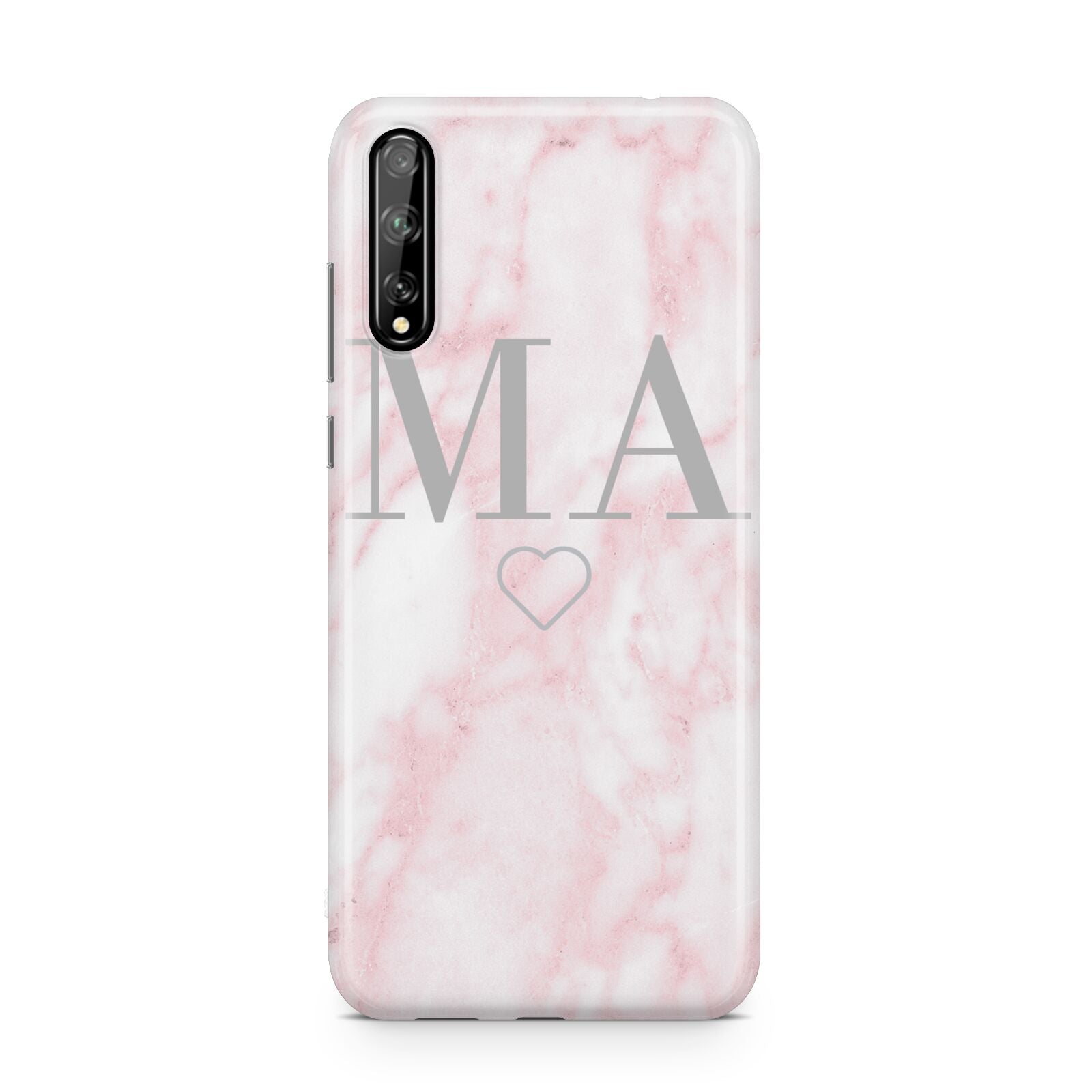 Personalised Blush Marble Initials Huawei Enjoy 10s Phone Case