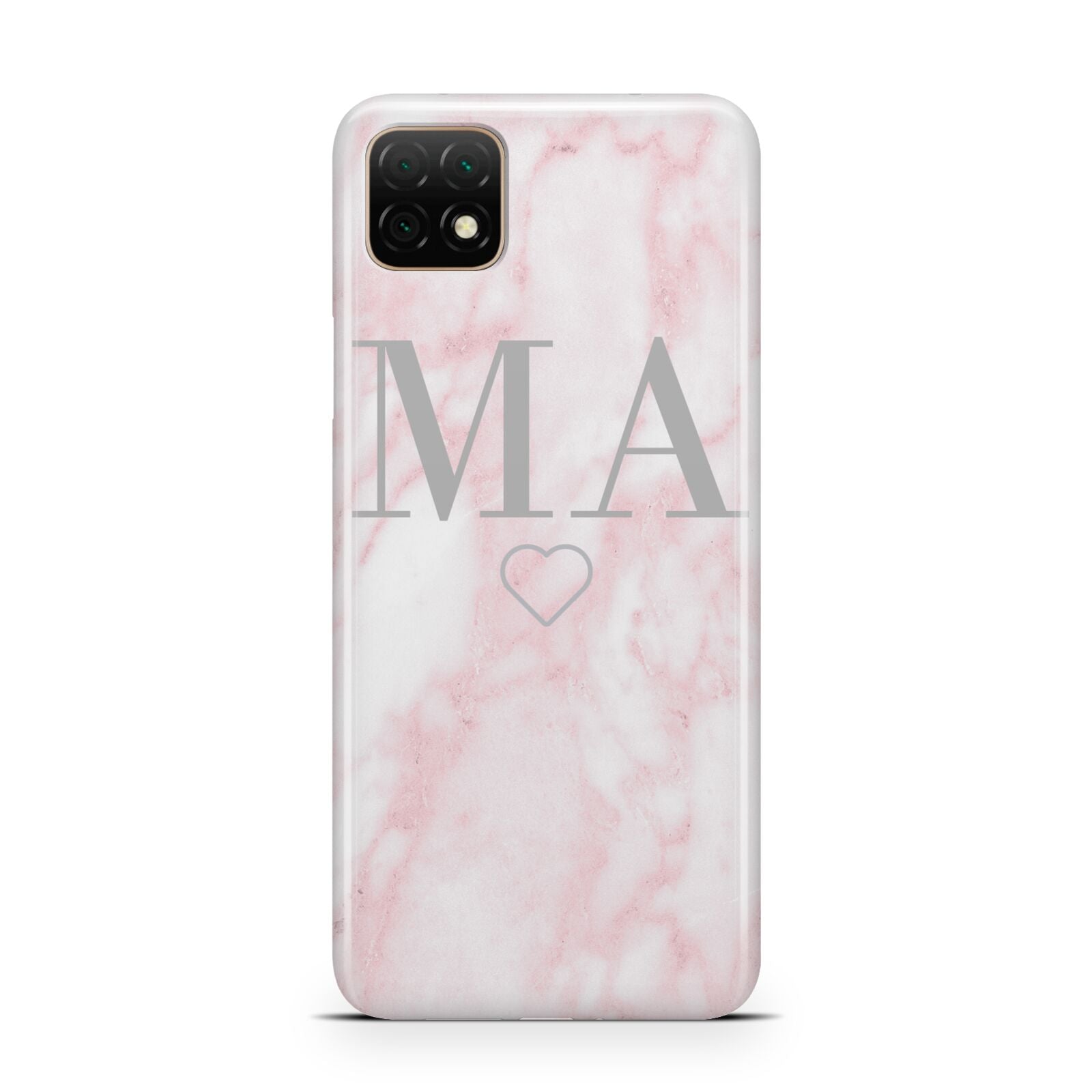 Personalised Blush Marble Initials Huawei Enjoy 20 Phone Case