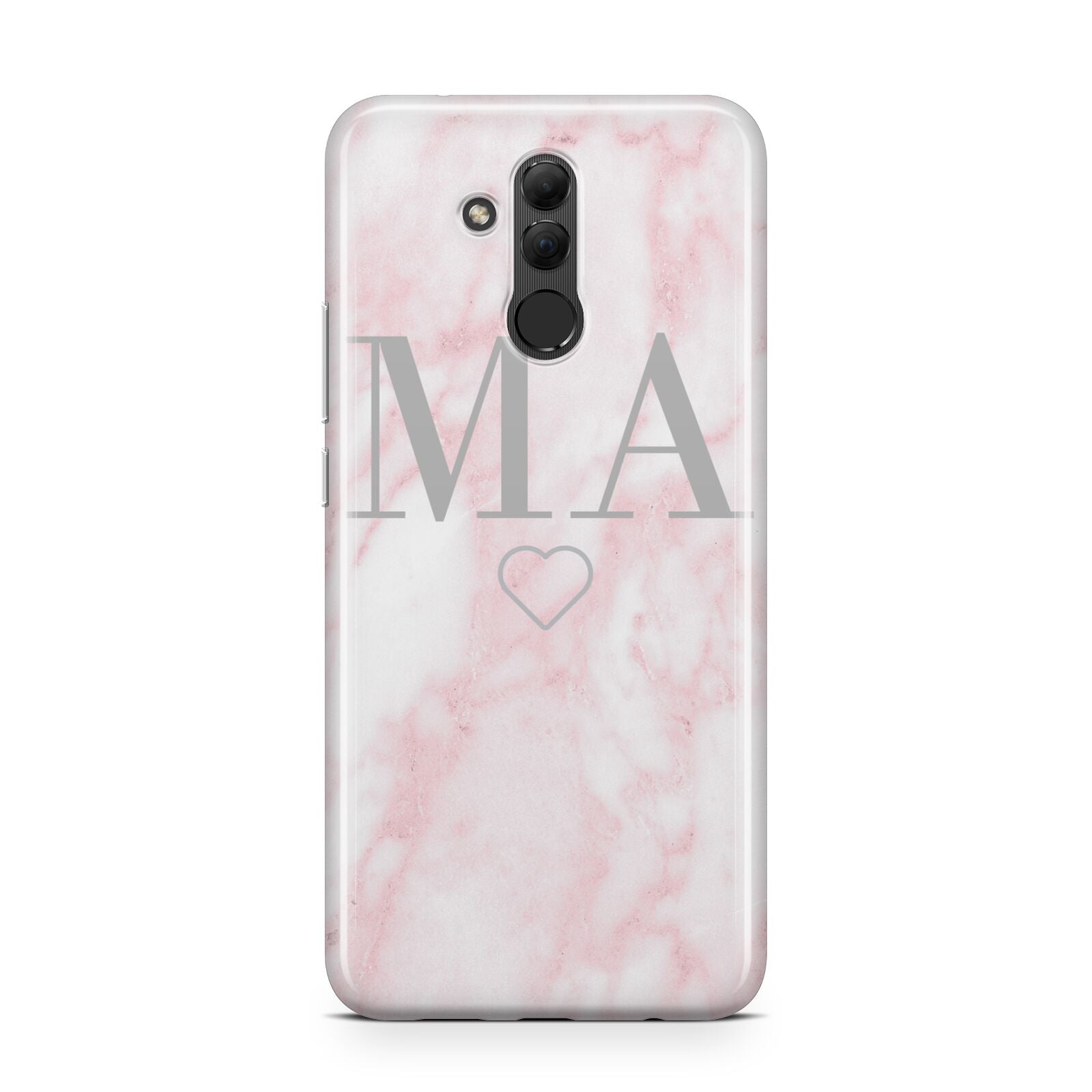 Personalised Blush Marble Initials Huawei Mate 20 Lite