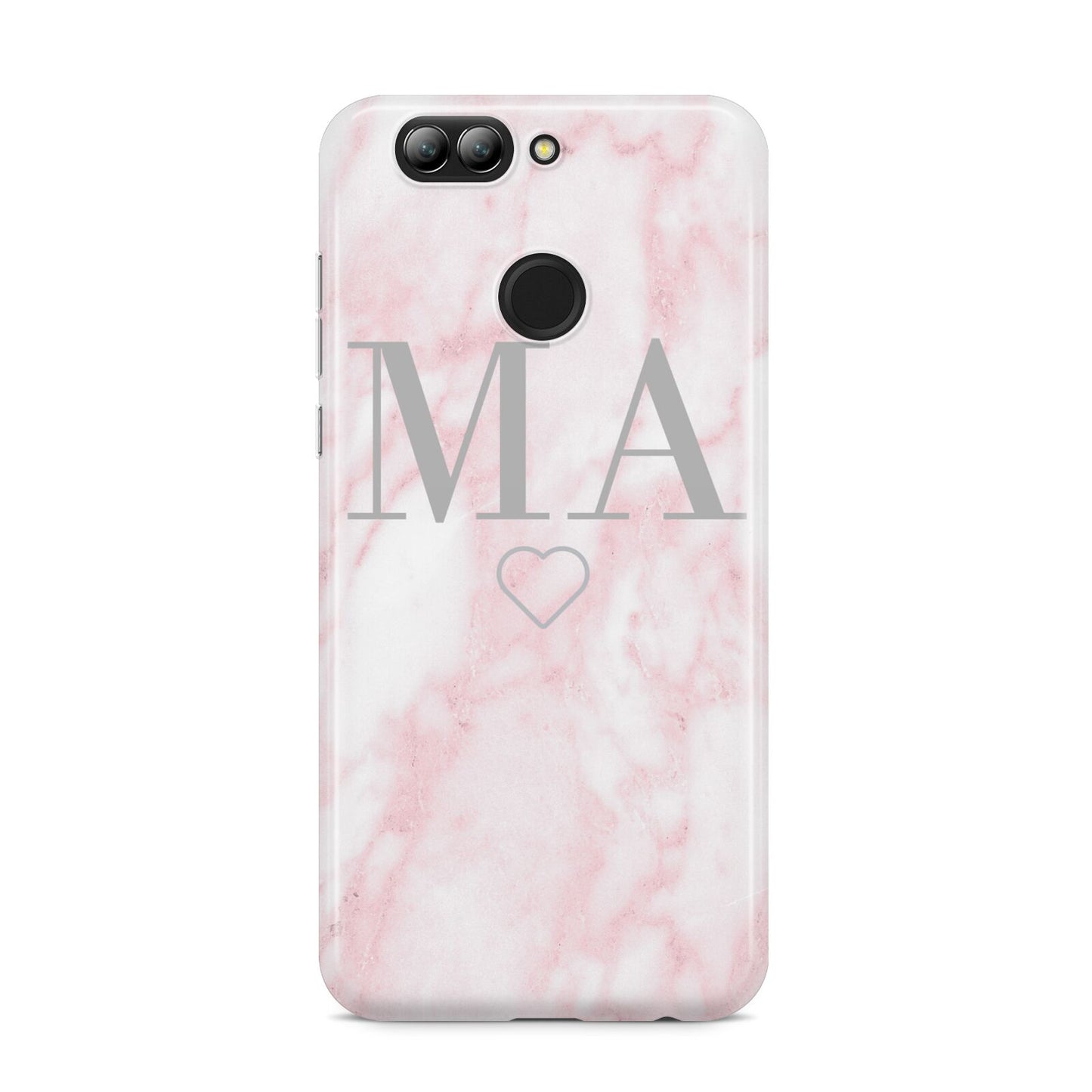 Personalised Blush Marble Initials Huawei Nova 2s Phone Case
