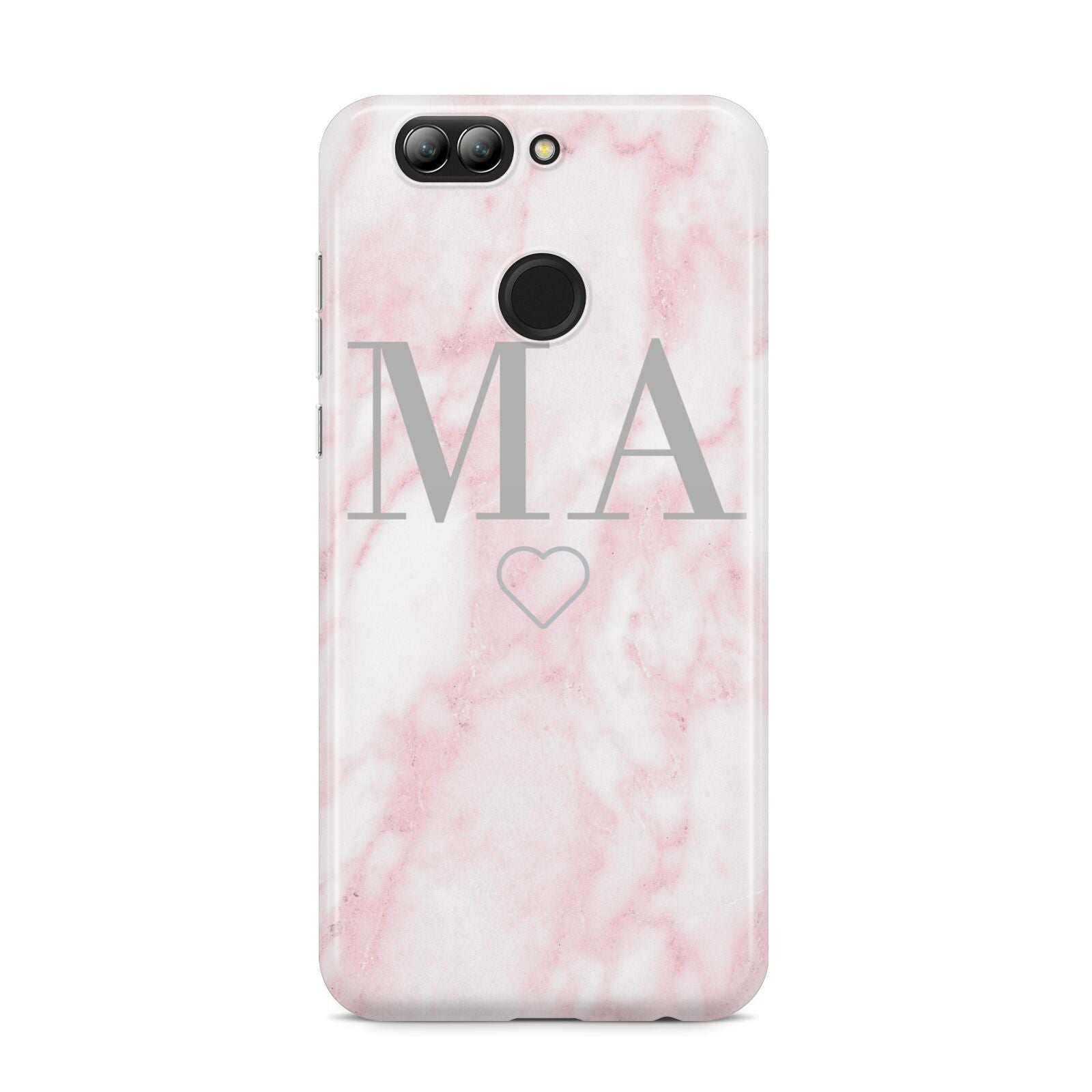 Personalised Blush Marble Initials Huawei Nova 2s Phone Case