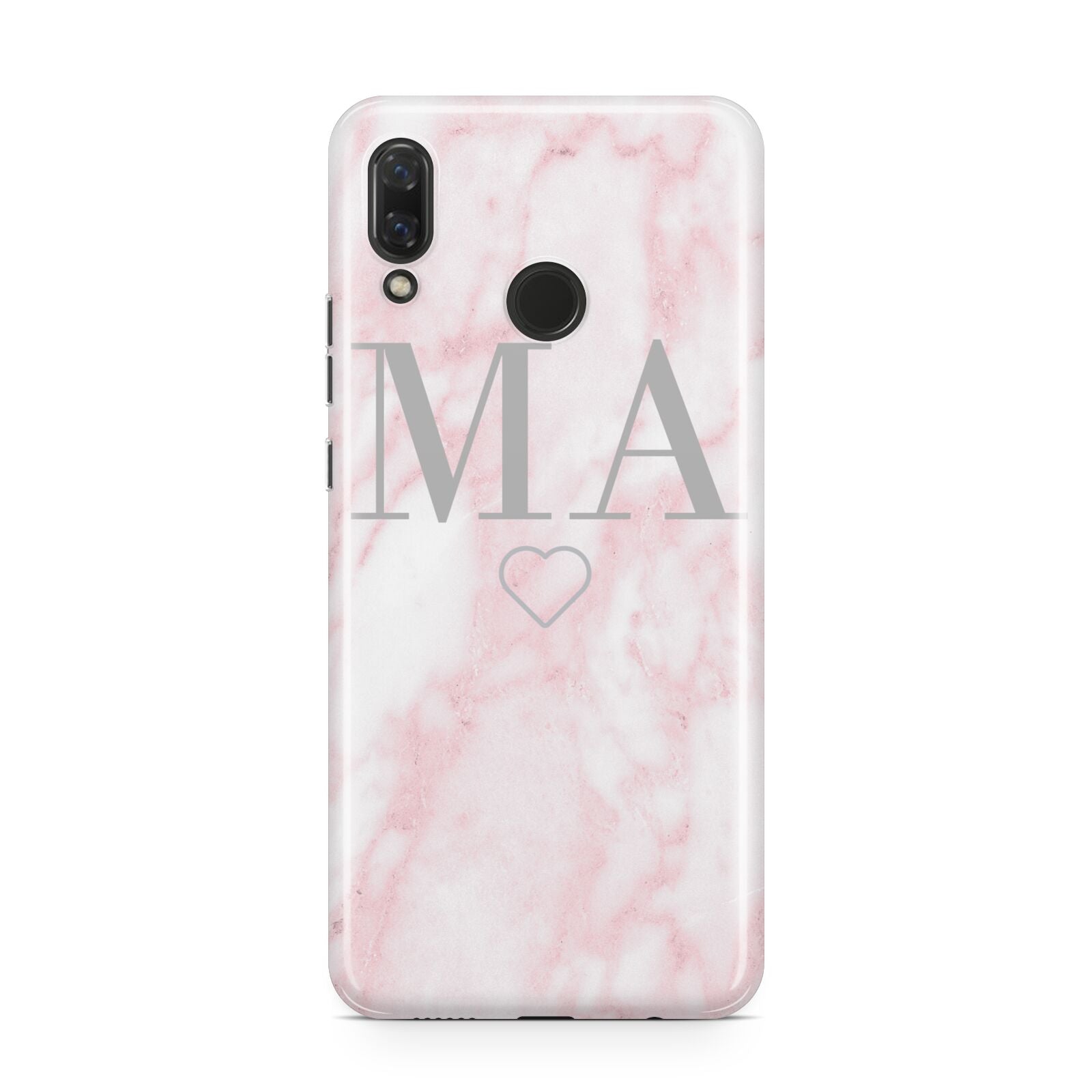 Personalised Blush Marble Initials Huawei Nova 3 Phone Case