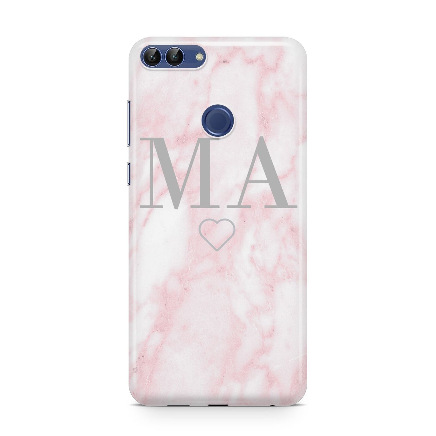 Personalised Blush Marble Initials Huawei P Smart Case