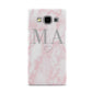 Personalised Blush Marble Initials Samsung Galaxy A5 Case