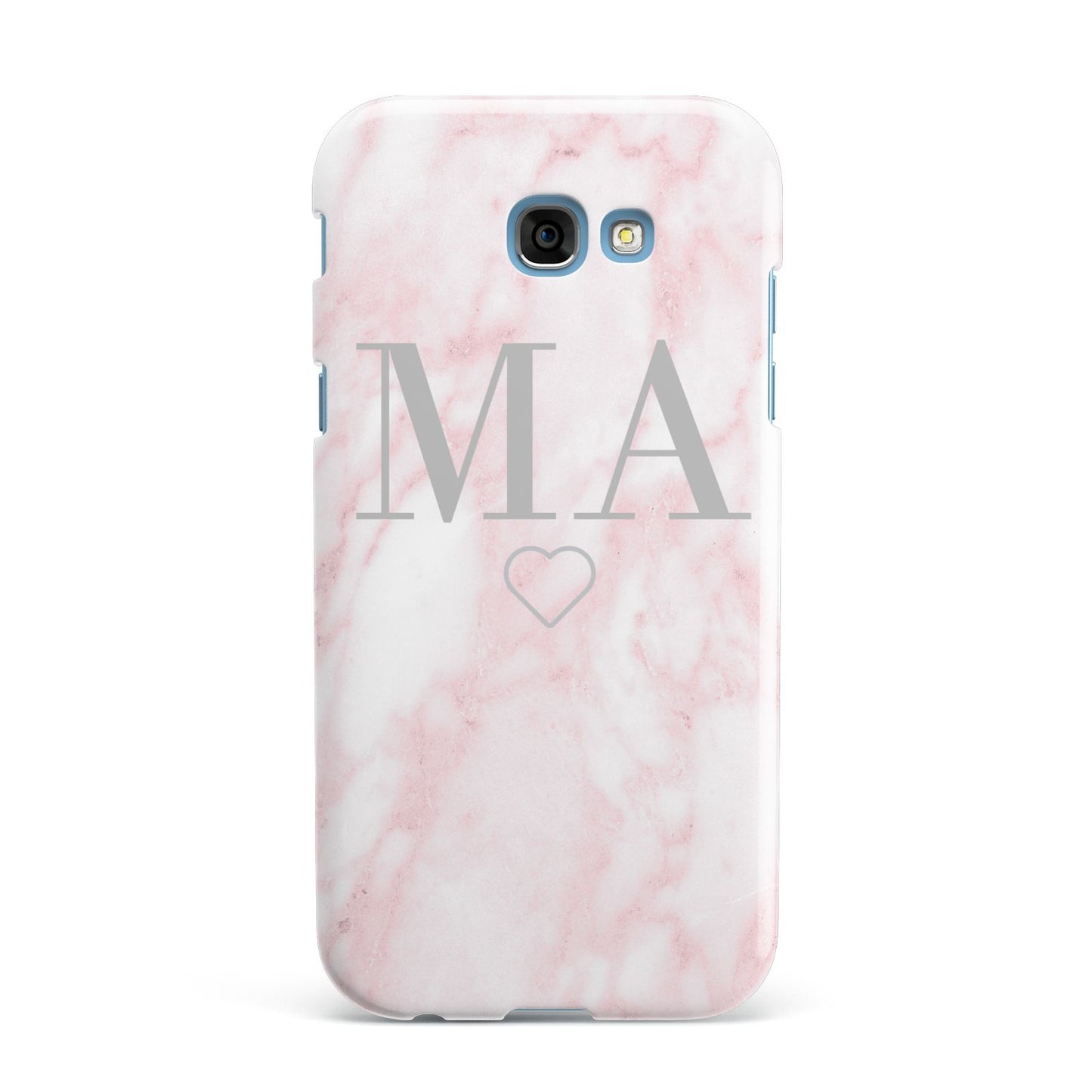 Personalised Blush Marble Initials Samsung Galaxy A7 2017 Case