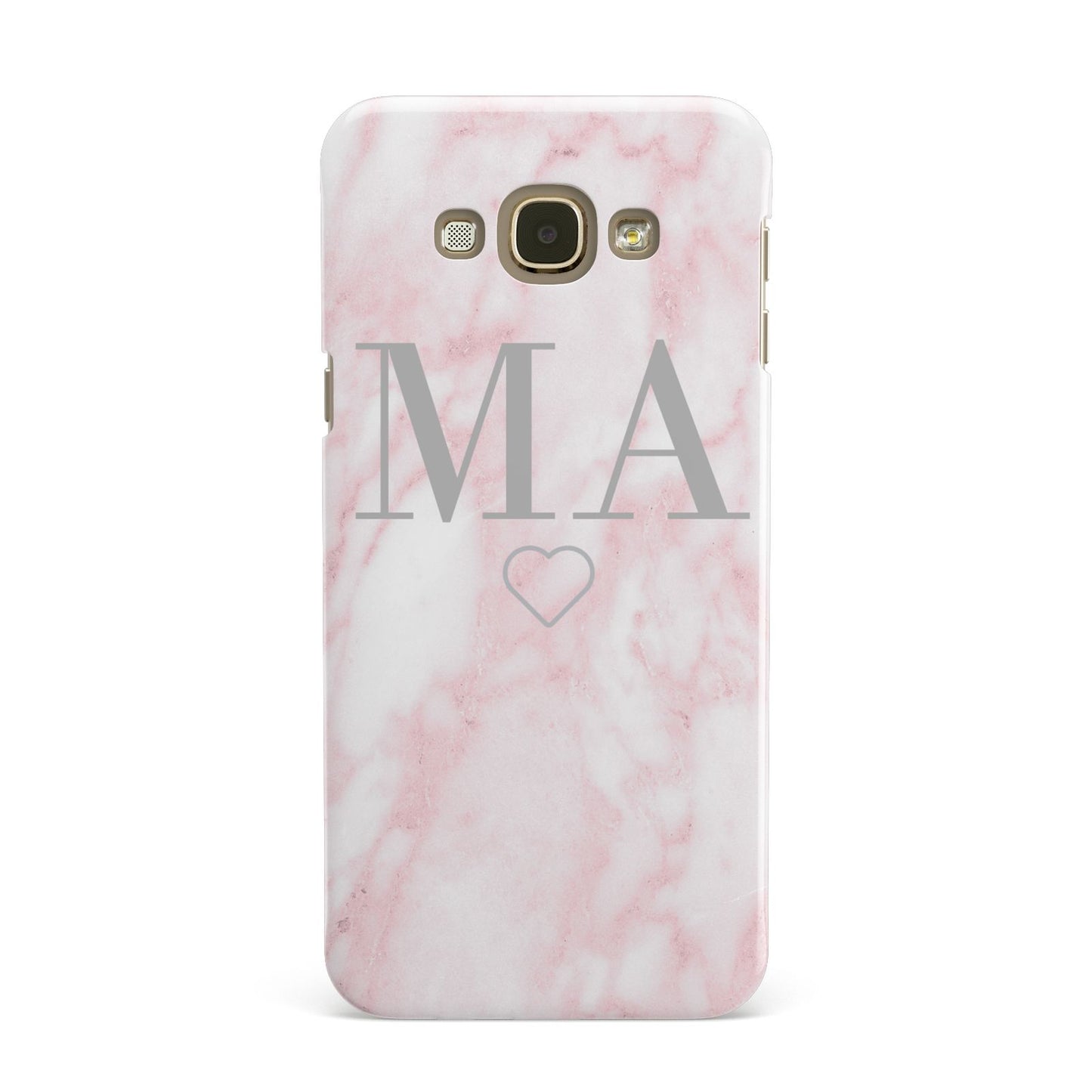 Personalised Blush Marble Initials Samsung Galaxy A8 Case