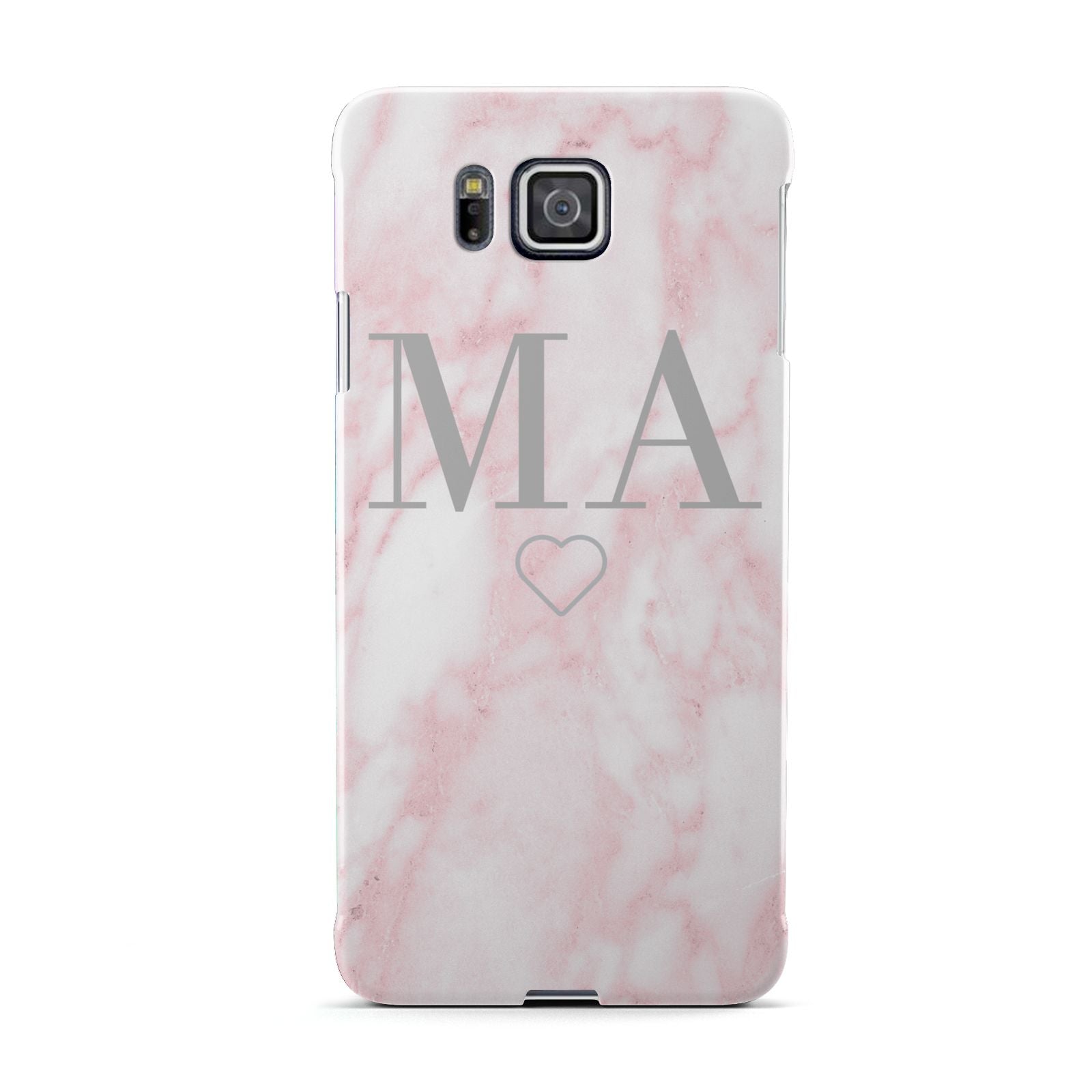 Personalised Blush Marble Initials Samsung Galaxy Alpha Case