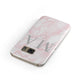 Personalised Blush Marble Initials Samsung Galaxy Case Front Close Up