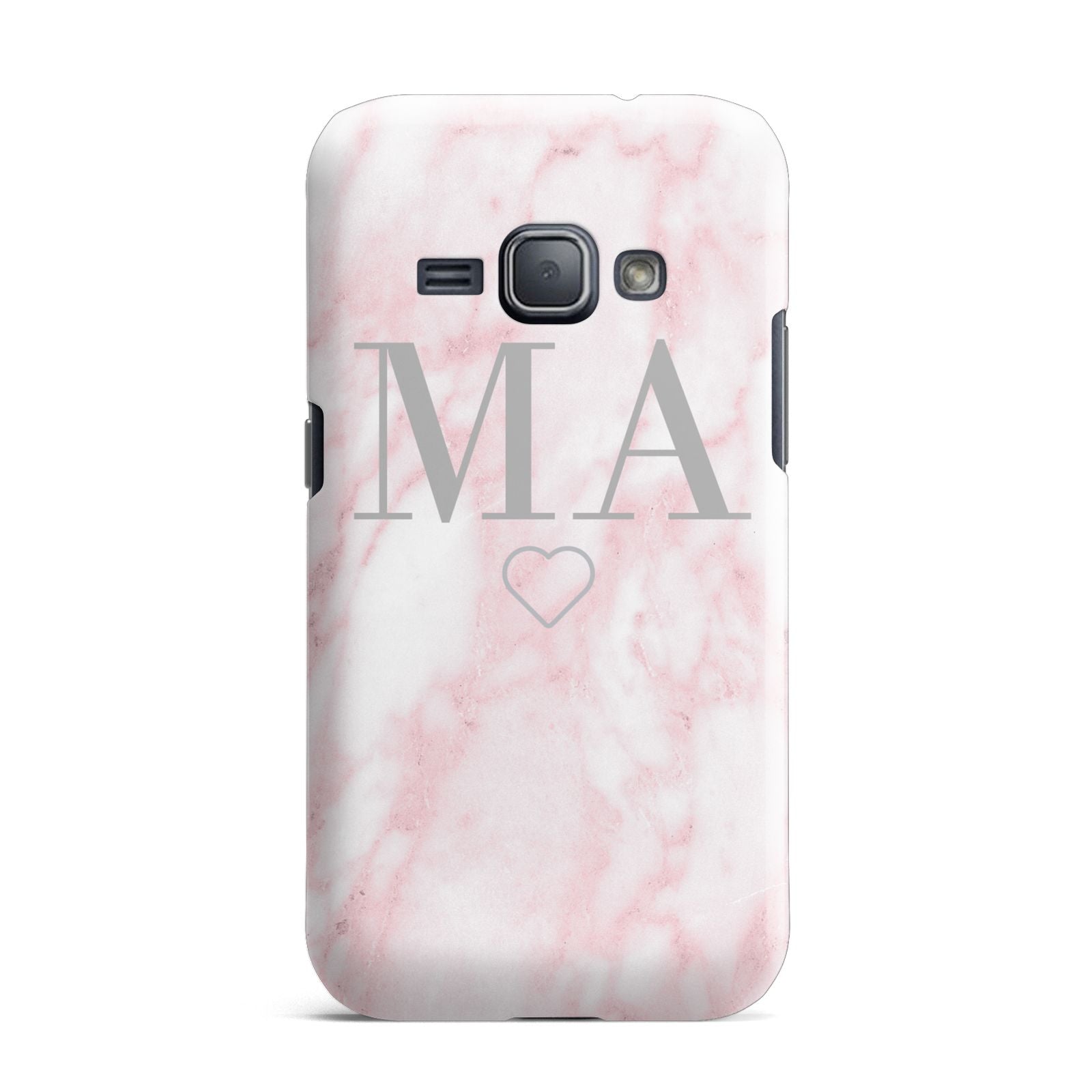 Personalised Blush Marble Initials Samsung Galaxy J1 2016 Case