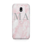 Personalised Blush Marble Initials Samsung Galaxy J3 2017 Case