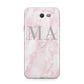 Personalised Blush Marble Initials Samsung Galaxy J7 2017 Case
