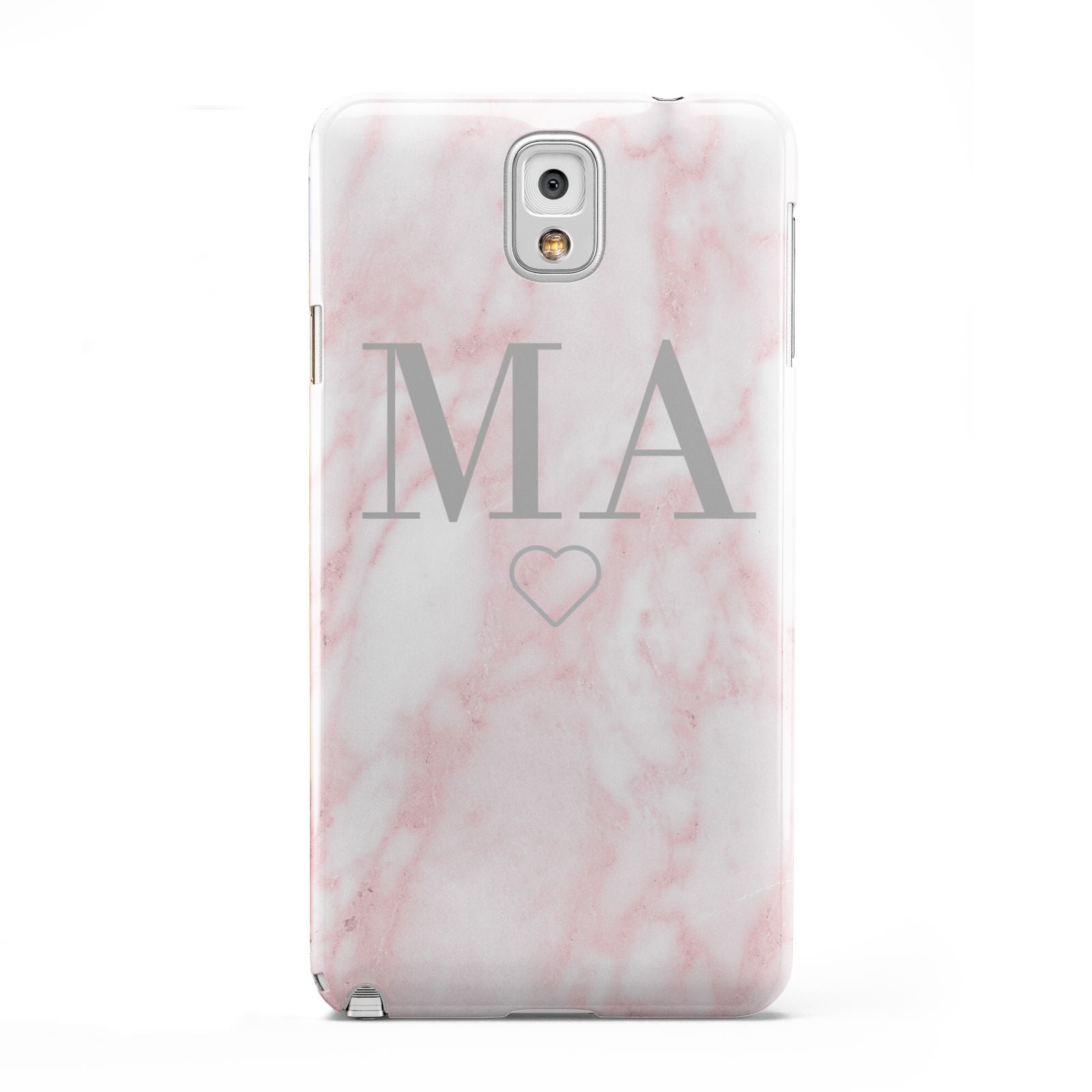 Personalised Blush Marble Initials Samsung Galaxy Note 3 Case