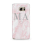 Personalised Blush Marble Initials Samsung Galaxy Note 5 Case
