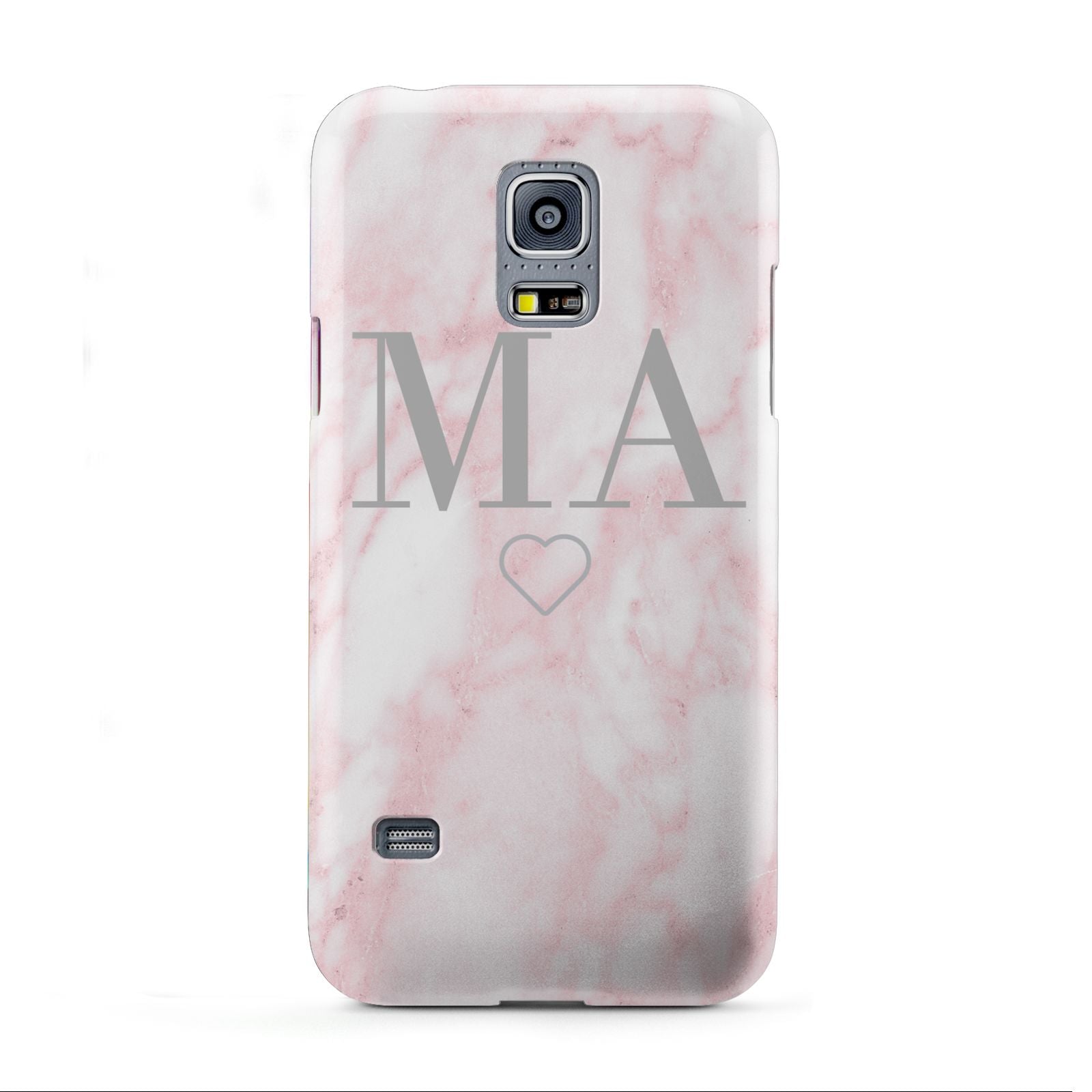 Personalised Blush Marble Initials Samsung Galaxy S5 Mini Case