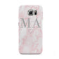 Personalised Blush Marble Initials Samsung Galaxy S6 Case