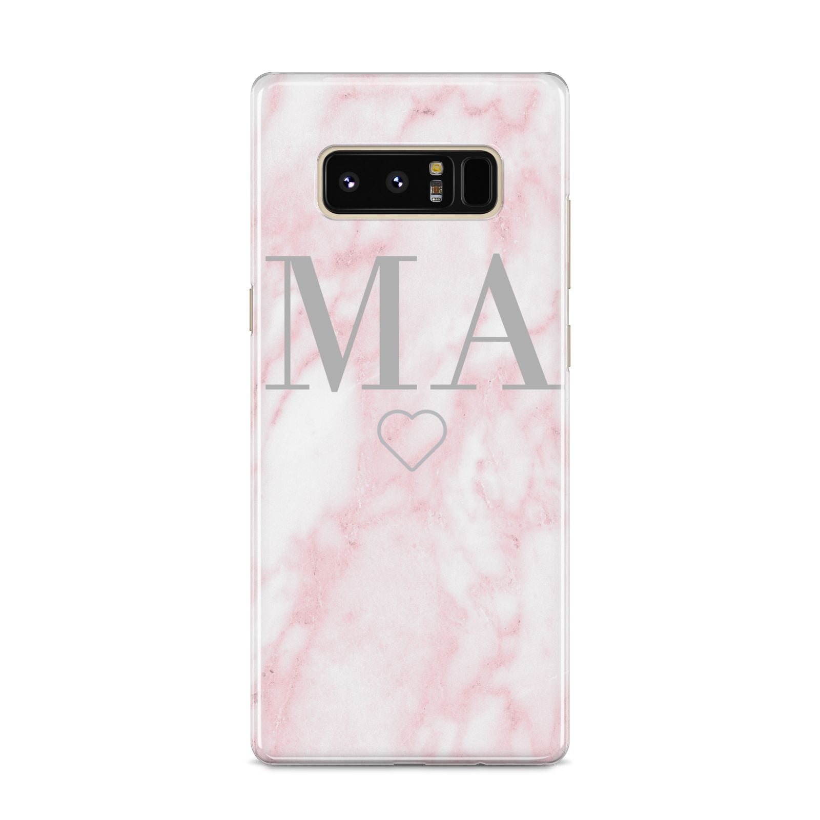 Personalised Blush Marble Initials Samsung Galaxy S8 Case