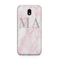 Personalised Blush Marble Initials Samsung J5 2017 Case