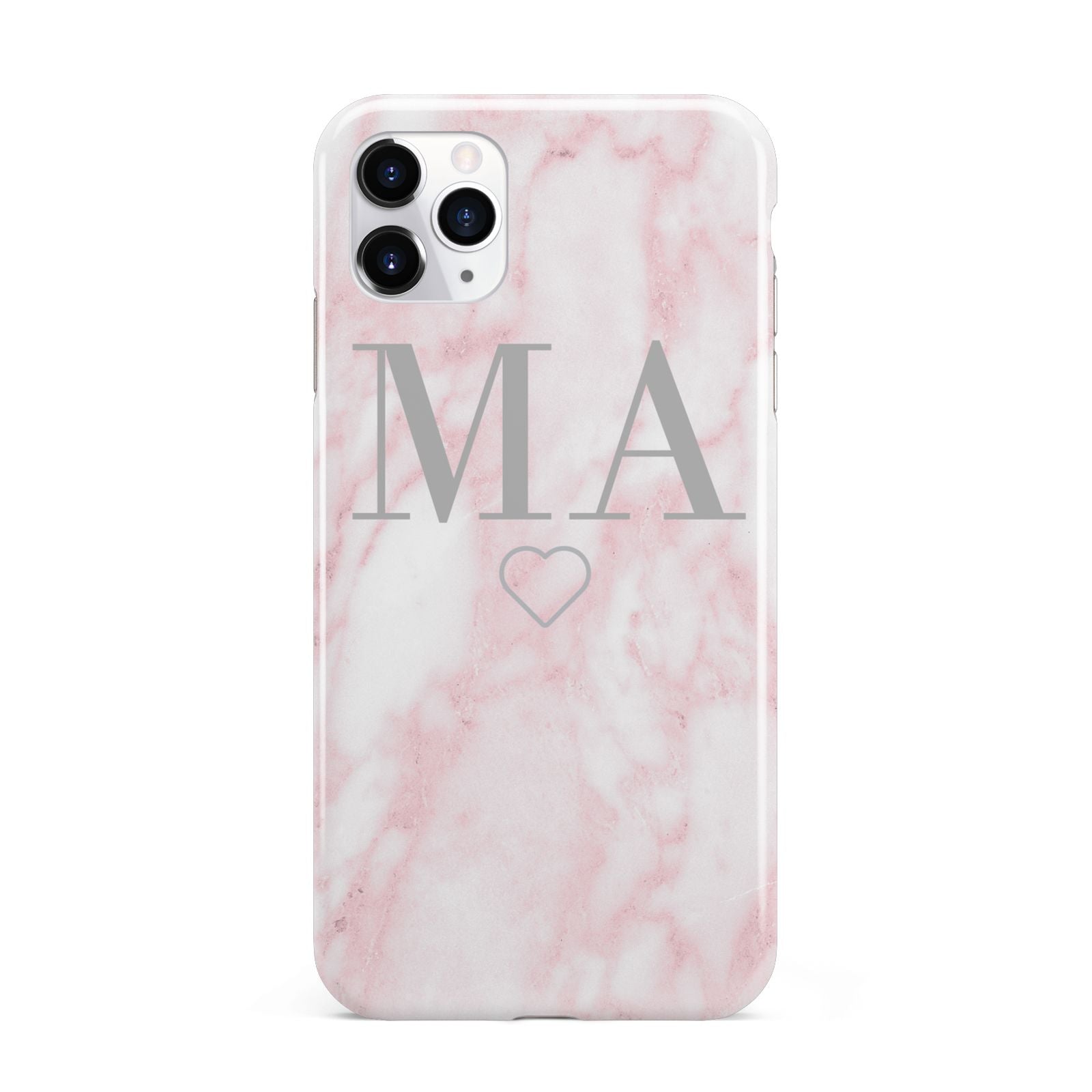 Personalised Blush Marble Initials iPhone 11 Pro Max 3D Tough Case
