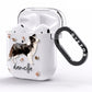 Personalised Border Collie Dog AirPods Clear Case Side Image