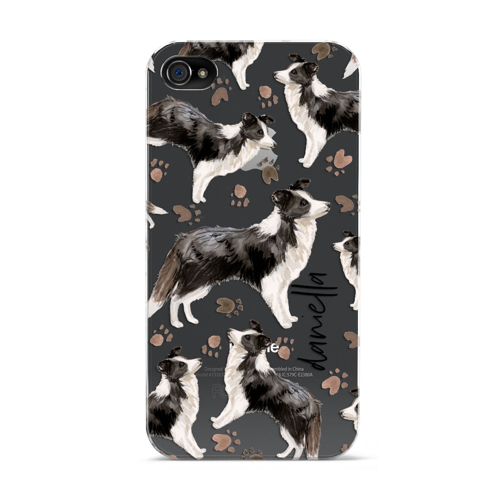 Personalised Border Collie Dog Apple iPhone 4s Case
