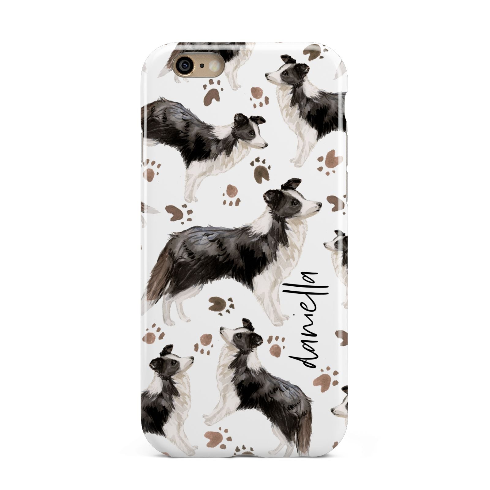 Personalised Border Collie Dog Apple iPhone 6 3D Tough Case