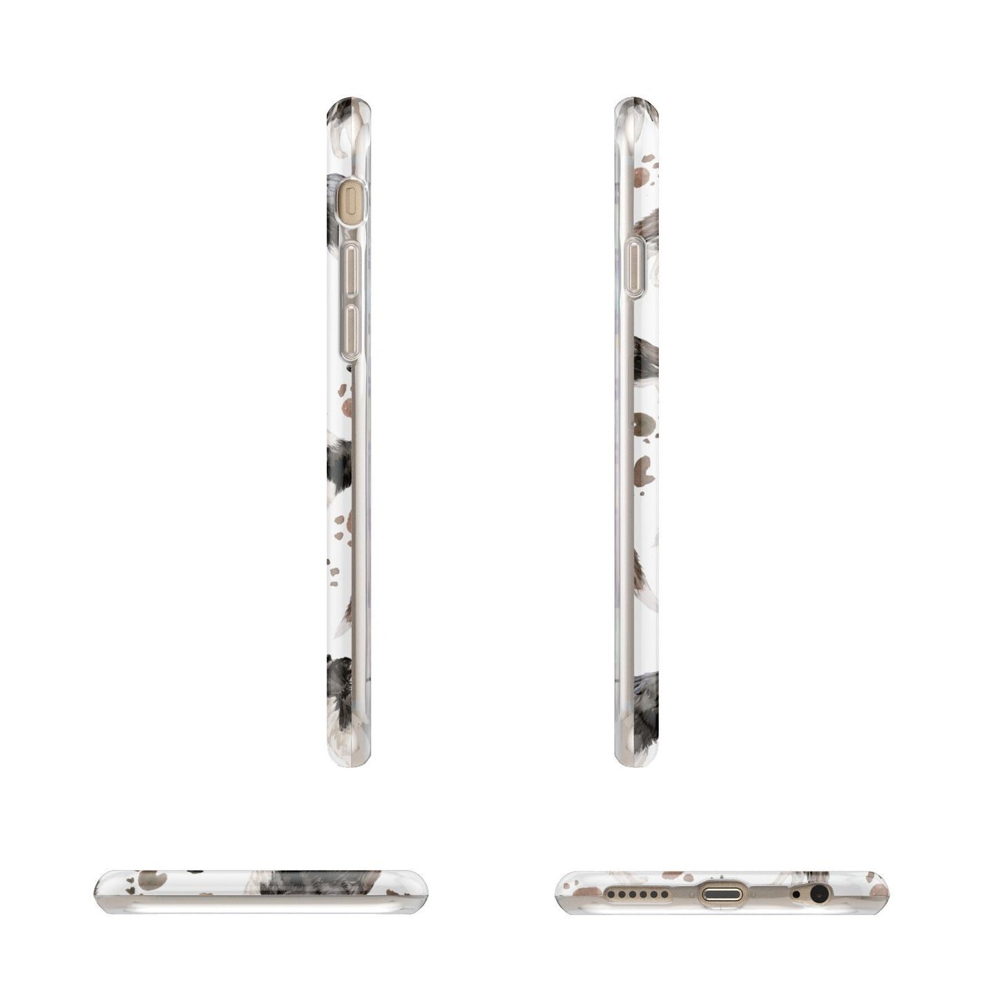 Personalised Border Collie Dog Apple iPhone 6 3D Wrap Tough Case Alternative Image Angles