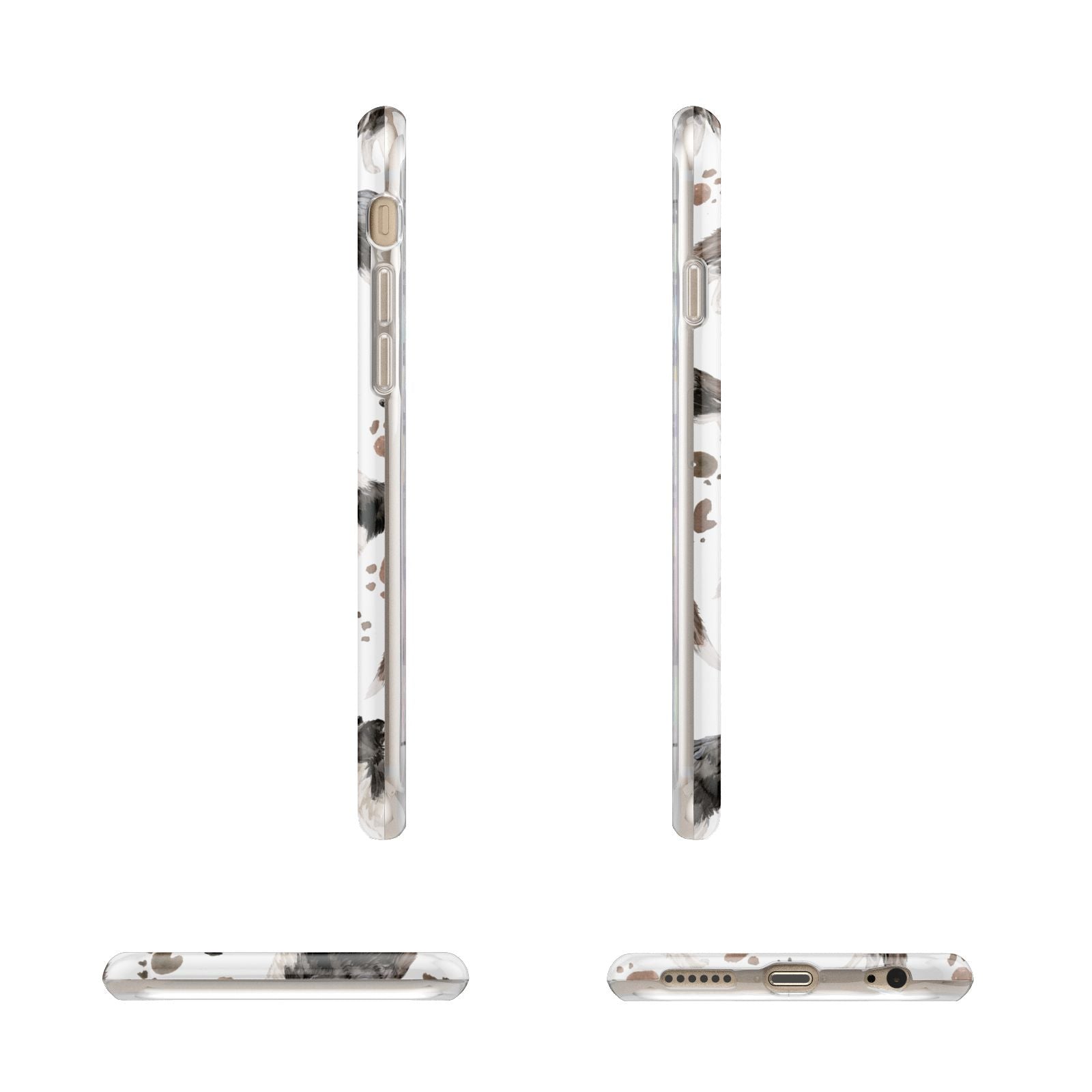 Personalised Border Collie Dog Apple iPhone 6 3D Wrap Tough Case Alternative Image Angles