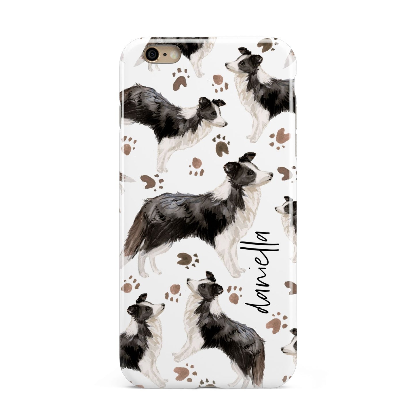 Personalised Border Collie Dog Apple iPhone 6 Plus 3D Tough Case