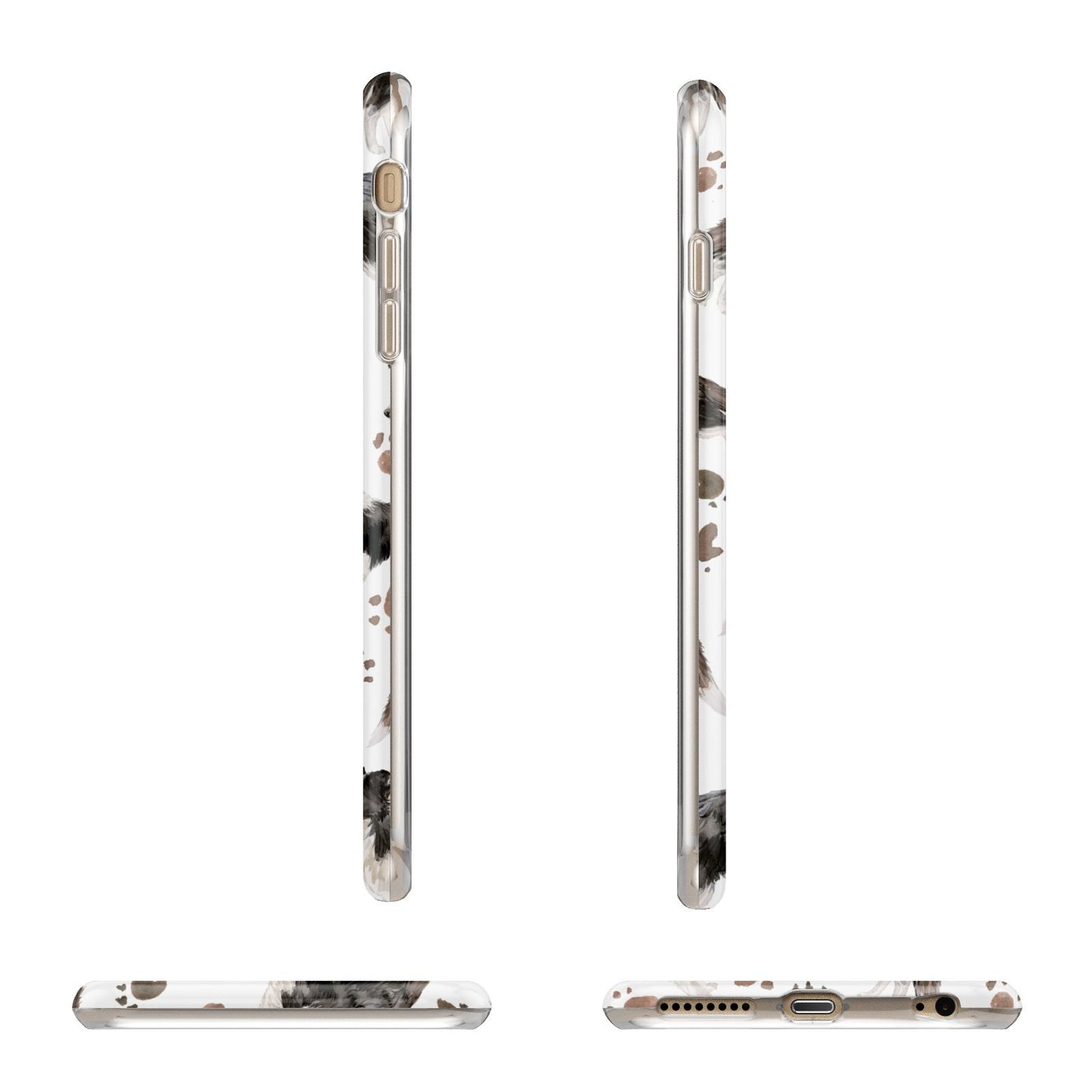 Personalised Border Collie Dog Apple iPhone 6 Plus 3D Wrap Tough Case Alternative Image Angles