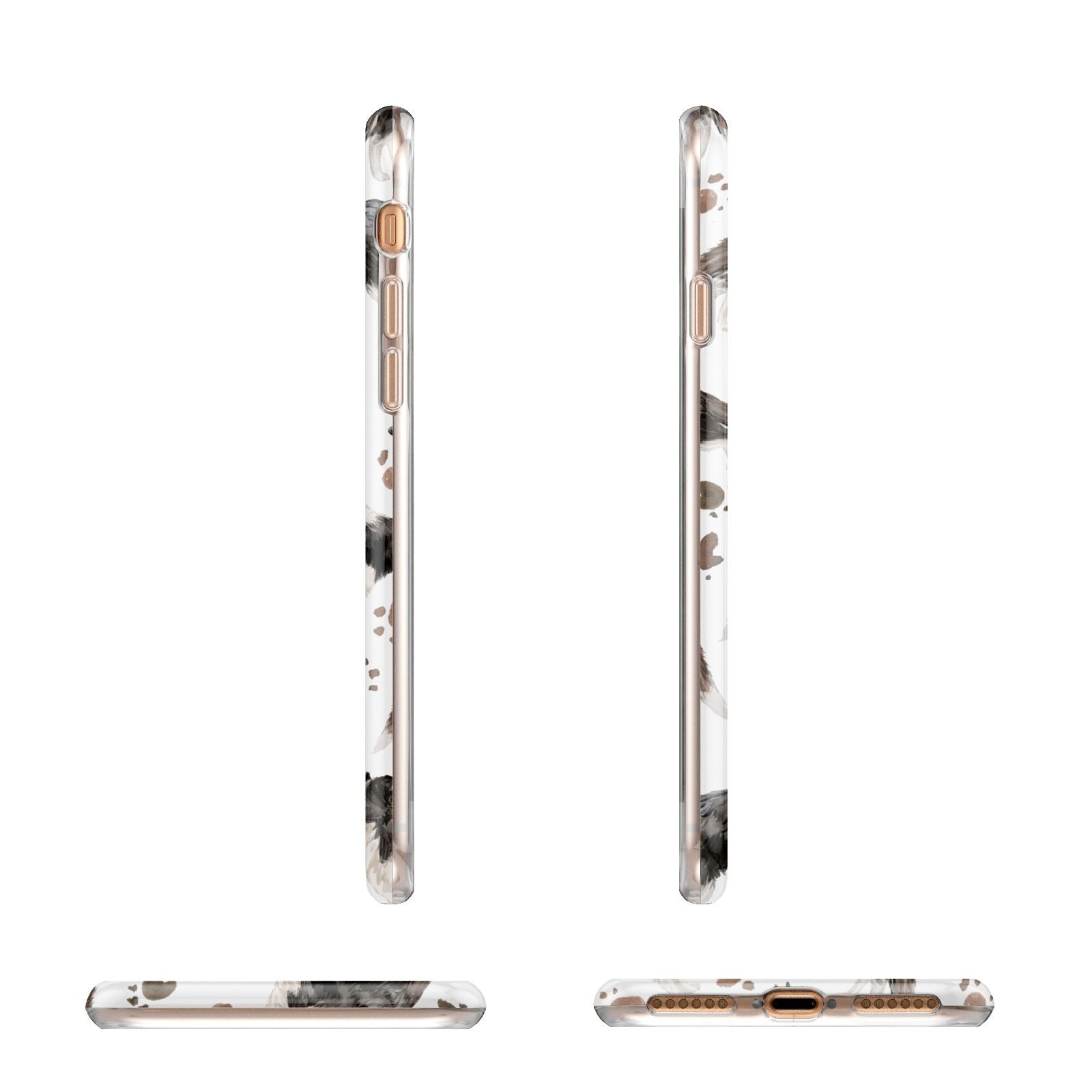 Personalised Border Collie Dog Apple iPhone 7 8 3D Wrap Tough Case Alternative Image Angles