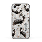 Personalised Border Collie Dog Apple iPhone XR Impact Case Black Edge on Silver Phone