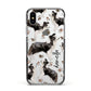 Personalised Border Collie Dog Apple iPhone Xs Impact Case Black Edge on Silver Phone