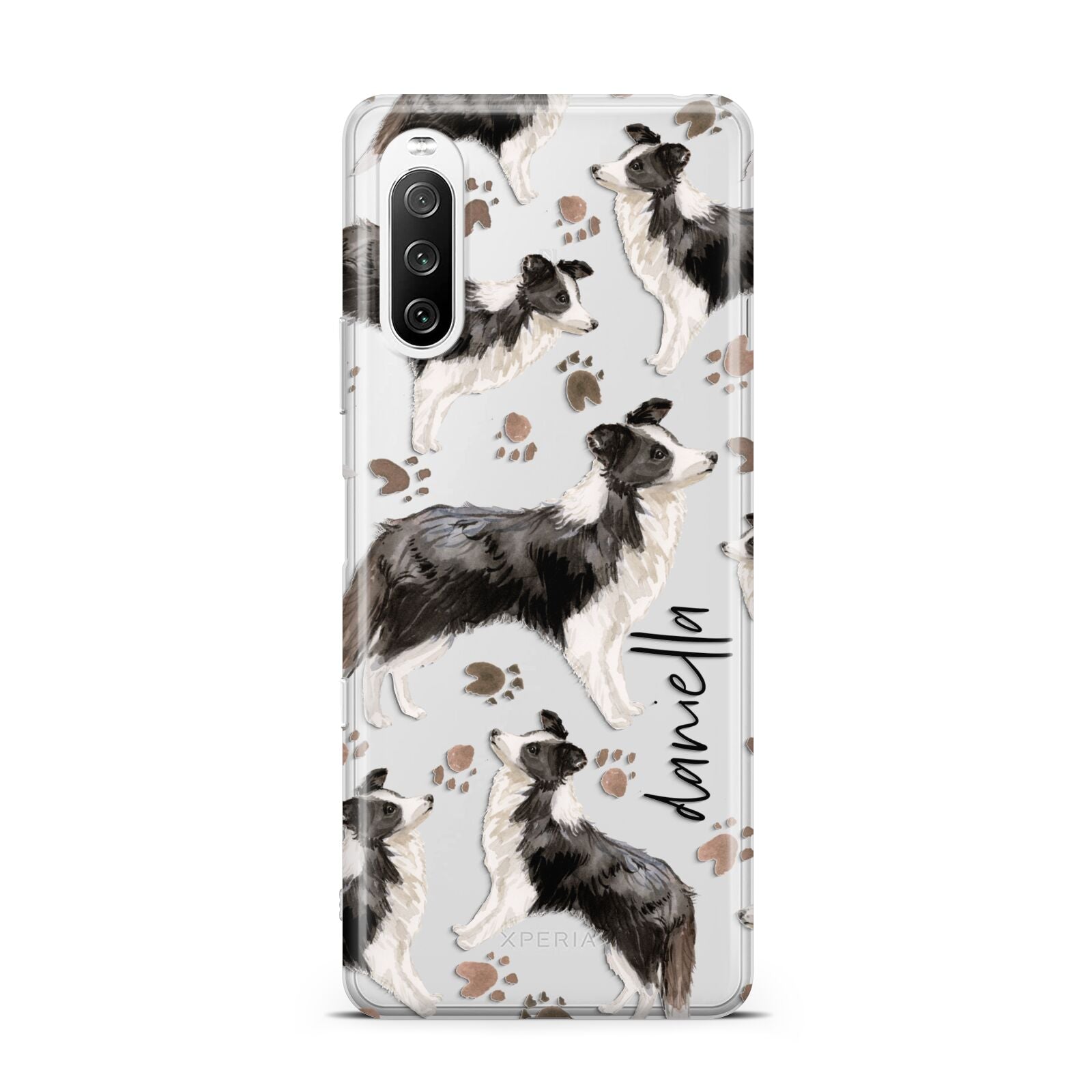 Personalised Border Collie Dog Sony Xperia 10 III Case