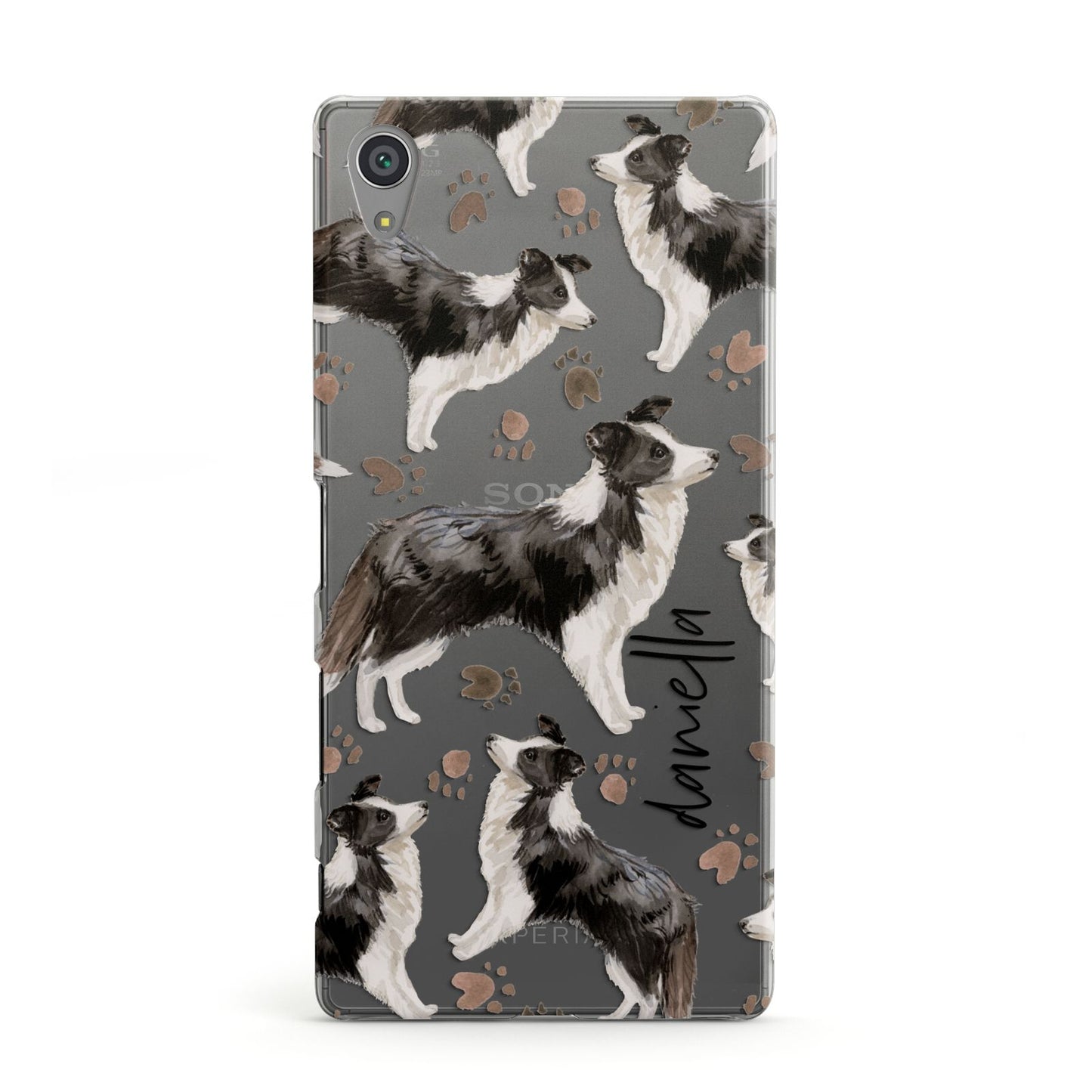 Personalised Border Collie Dog Sony Xperia Case