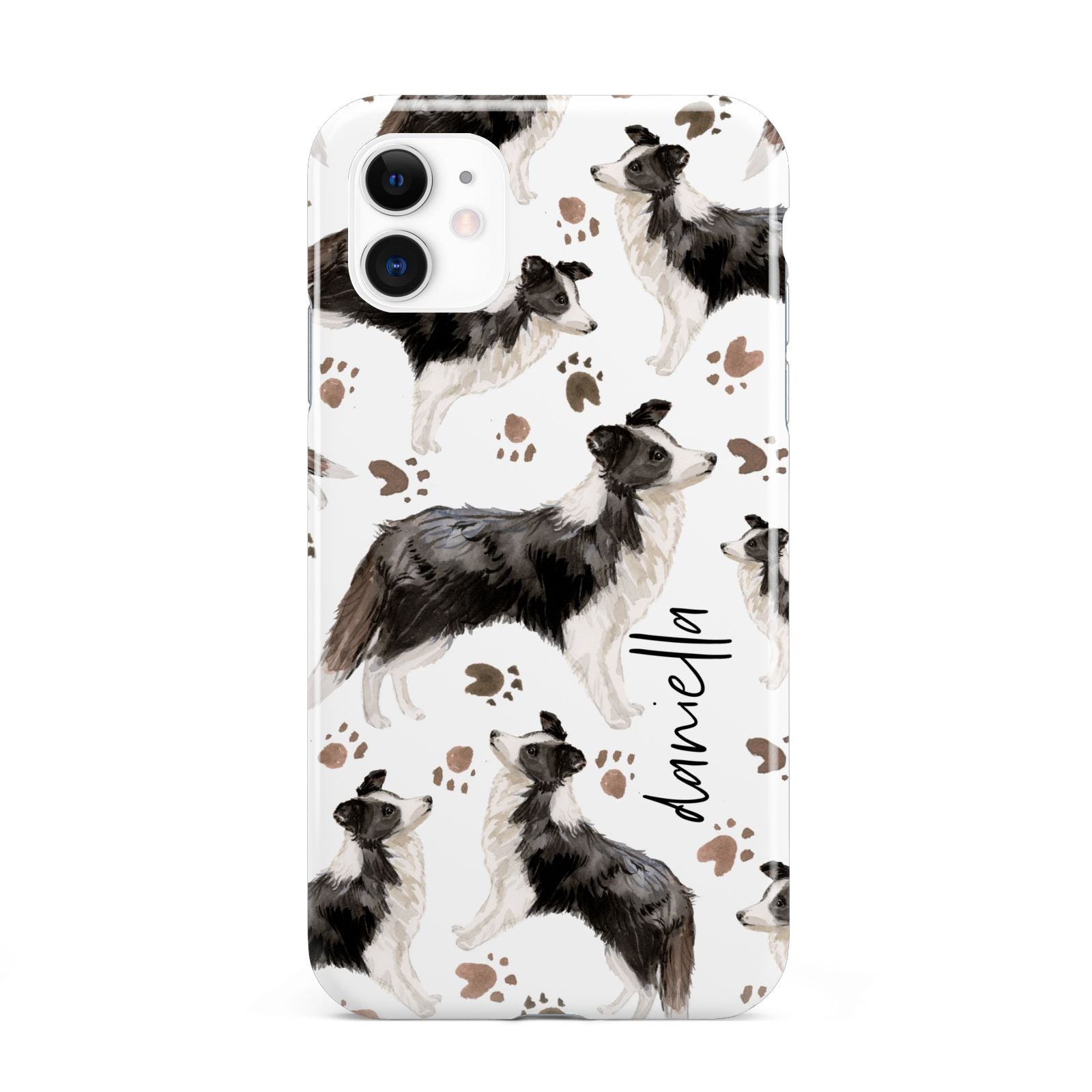Personalised Border Collie Dog iPhone 11 3D Tough Case