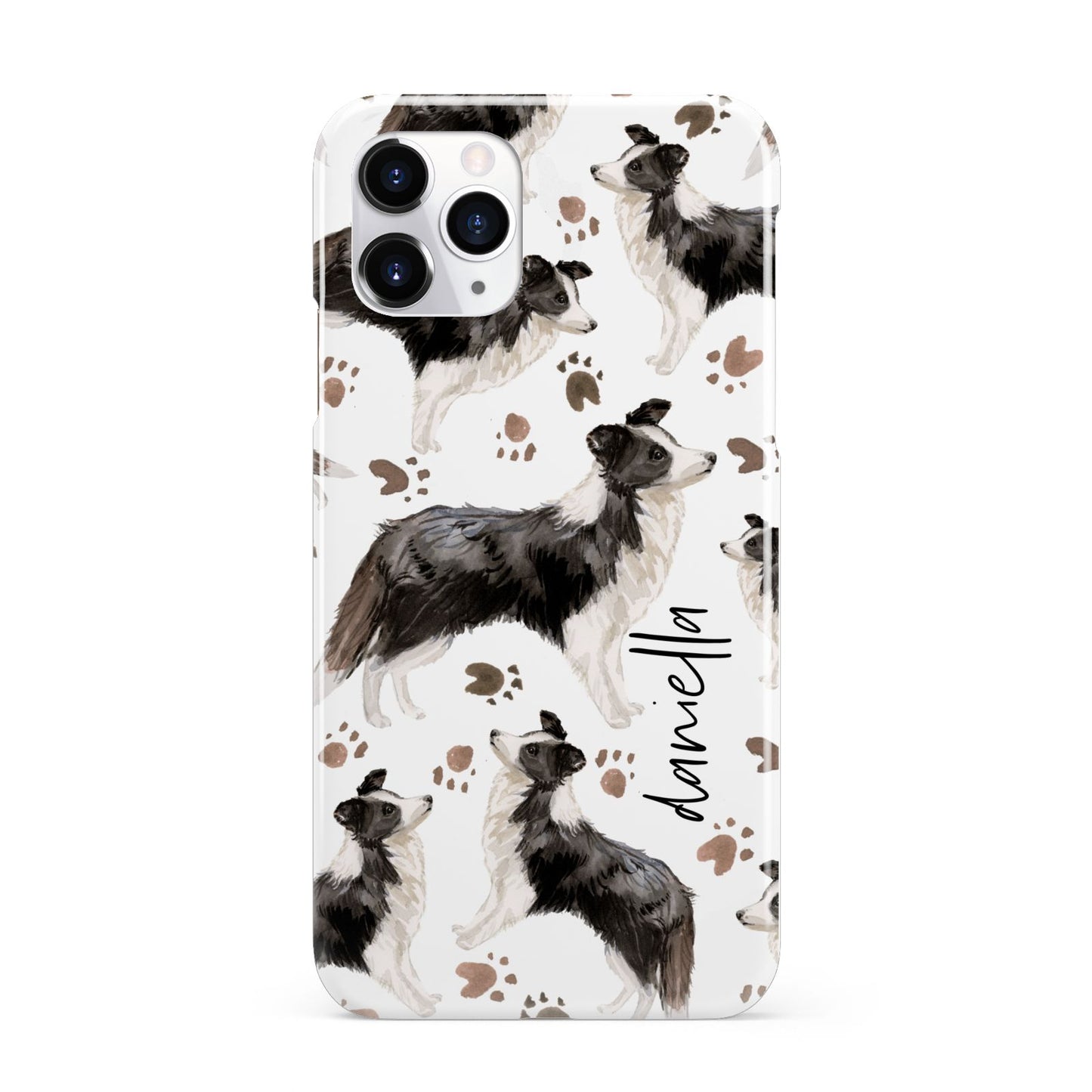 Personalised Border Collie Dog iPhone 11 Pro 3D Snap Case