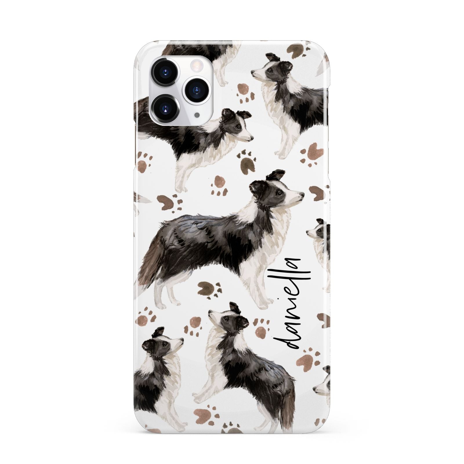 Personalised Border Collie Dog iPhone 11 Pro Max 3D Snap Case