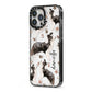 Personalised Border Collie Dog iPhone 13 Pro Max Black Impact Case Side Angle on Silver phone