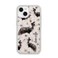 Personalised Border Collie Dog iPhone 14 Clear Tough Case Starlight
