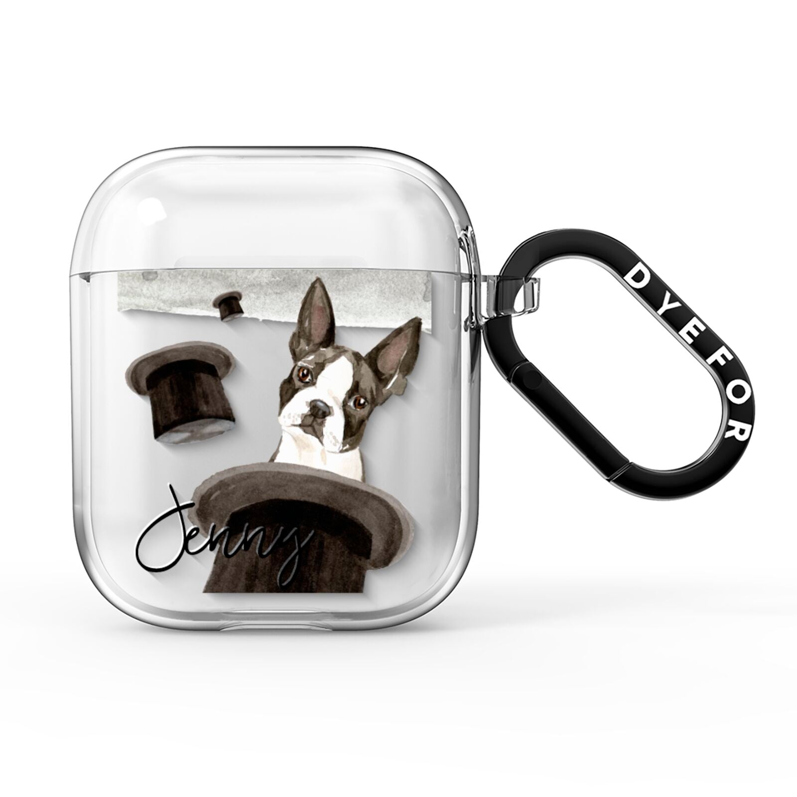 Personalised Boston Terrier AirPods Clear Case