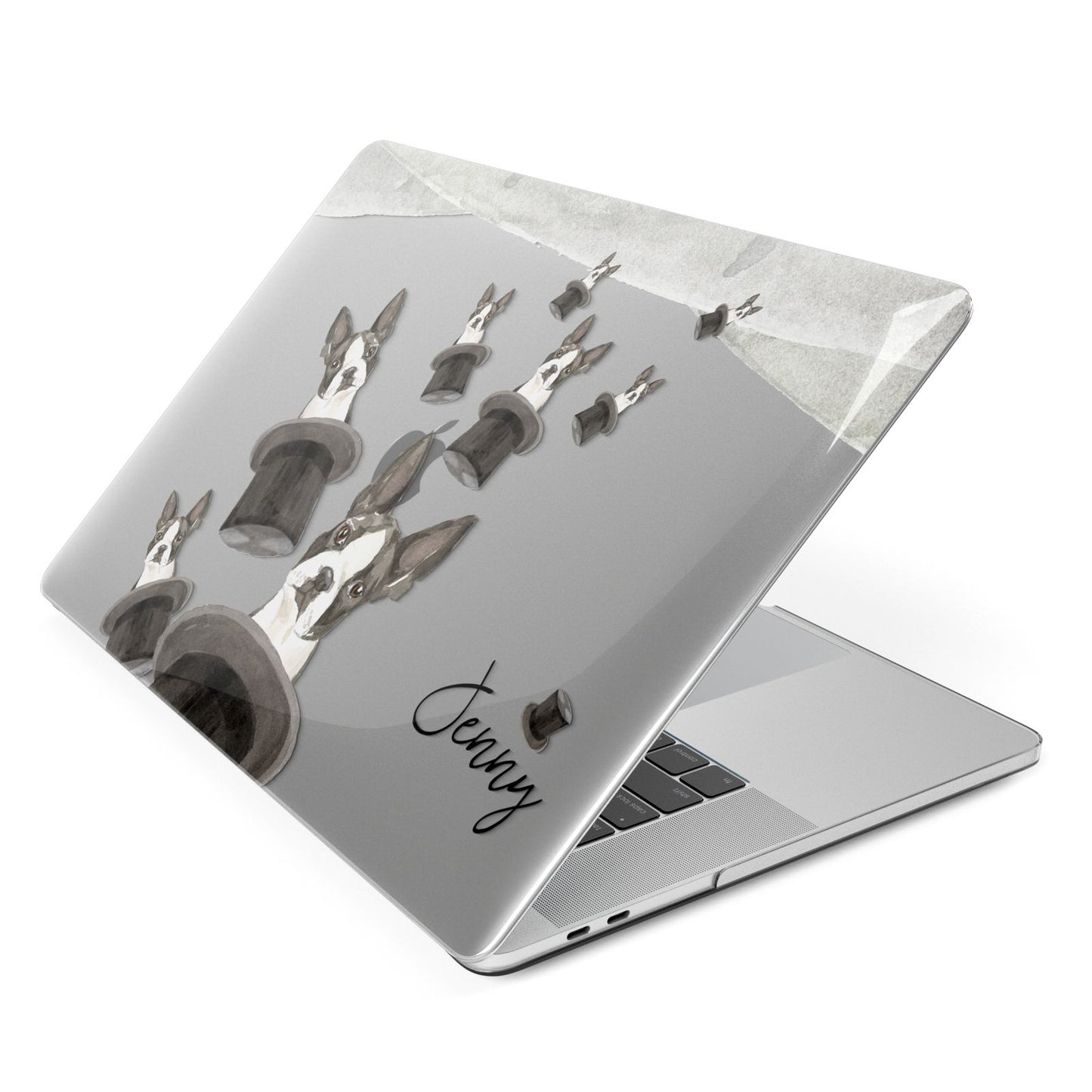 Personalised Boston Terrier Apple MacBook Case Side View