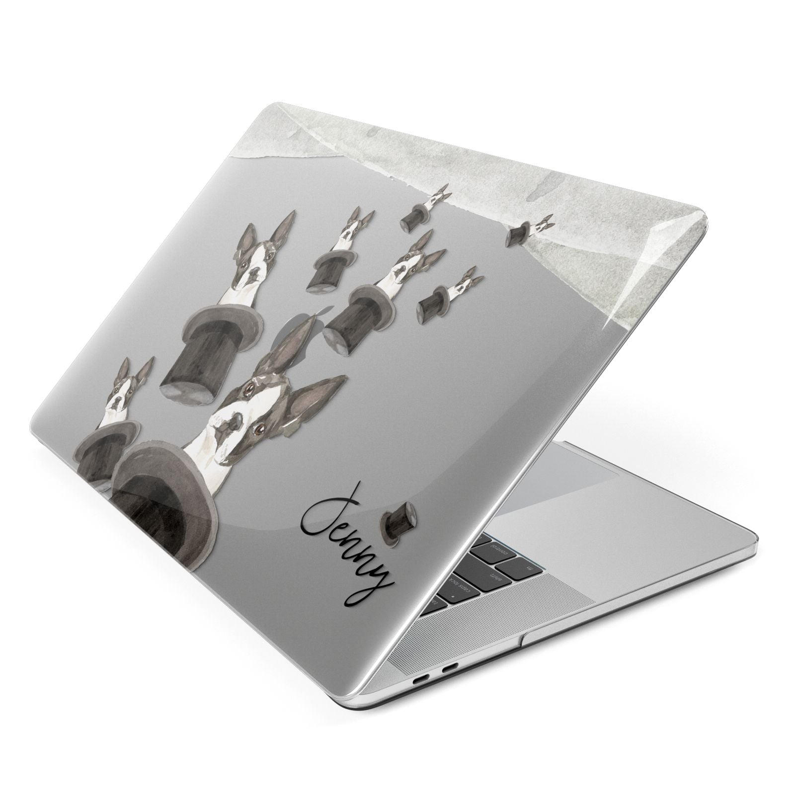 Personalised Boston Terrier Apple MacBook Case Side View