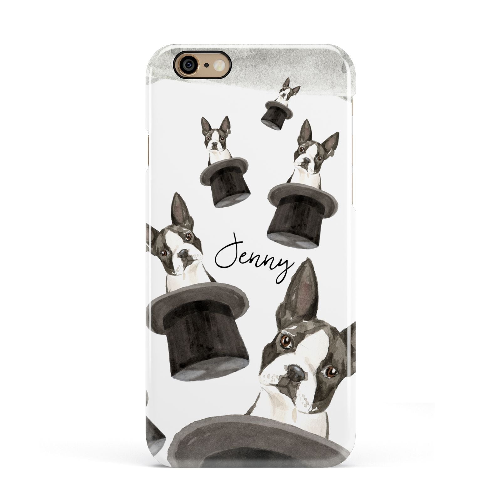 Personalised Boston Terrier Apple iPhone 6 3D Snap Case