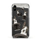 Personalised Boston Terrier Apple iPhone Xs Impact Case Black Edge on Black Phone
