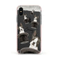 Personalised Boston Terrier Apple iPhone Xs Impact Case Pink Edge on Black Phone