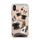 Personalised Boston Terrier Apple iPhone Xs Impact Case White Edge on Gold Phone