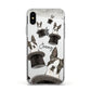 Personalised Boston Terrier Apple iPhone Xs Impact Case White Edge on Silver Phone